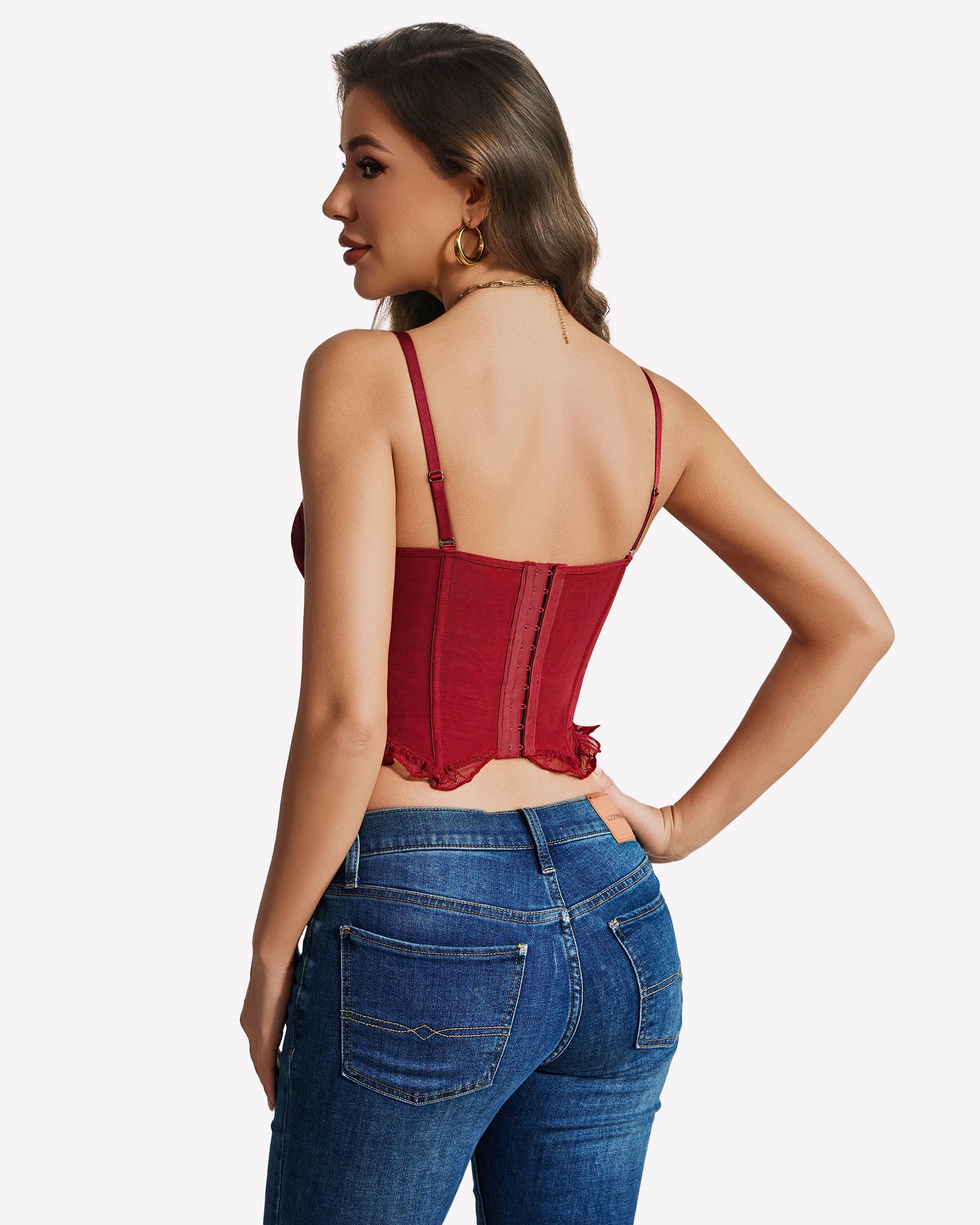 Lace Bustier Corset Top Underwire Bralette