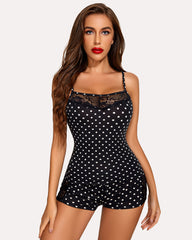 Lace Pajamas Set Random Waistband Shorts Sets
