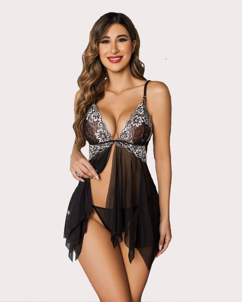 Open Front Lace Lingerie for Women