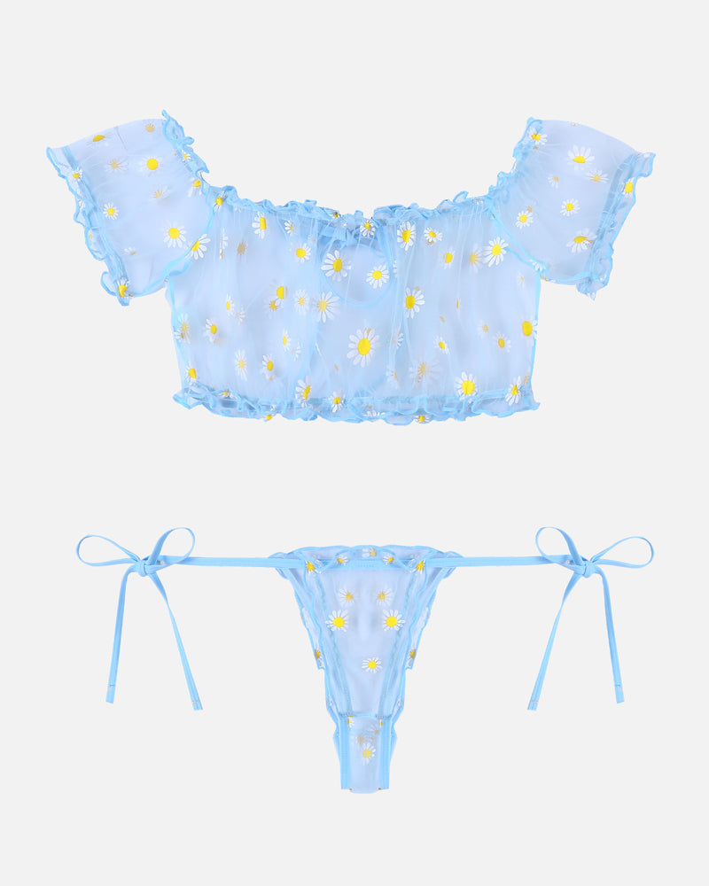 Mesh Bra and Panty Lingerie Set