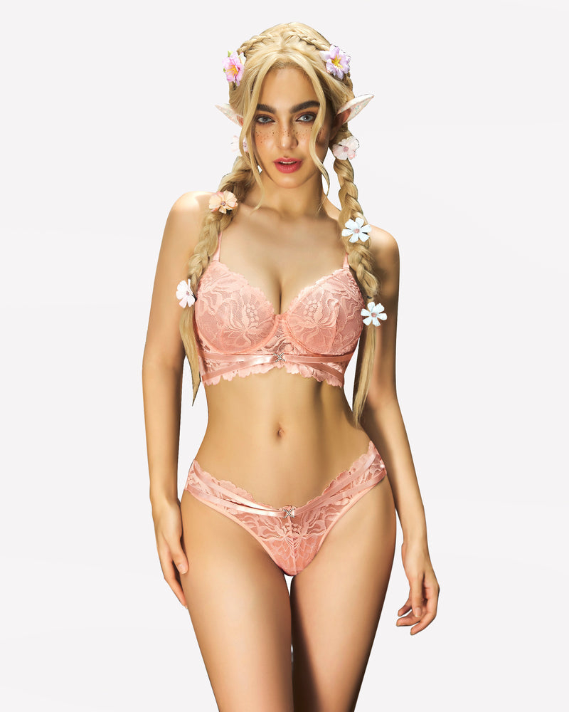 Fairy Lace Underwire Bra and Panty Set