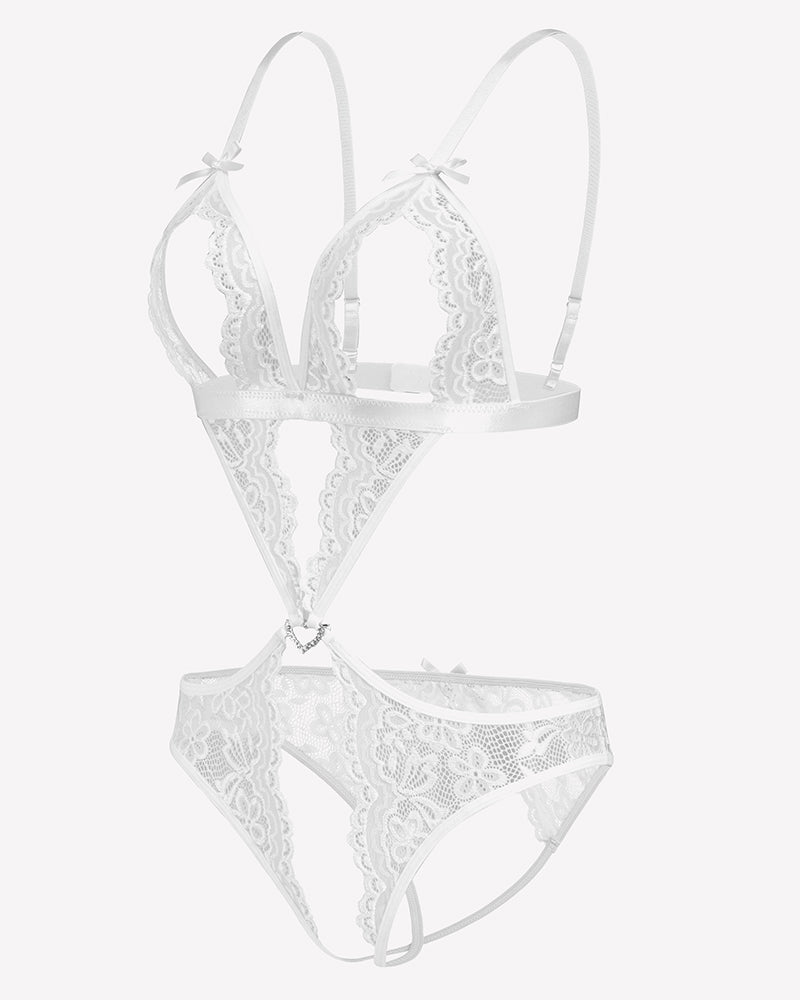 Lace Deep V Teddy Bodysuit