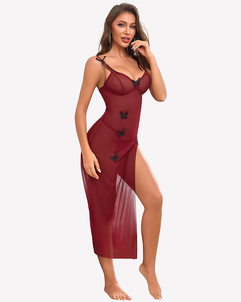 Exotic Nightgowns Sheer Maxi Nightdress