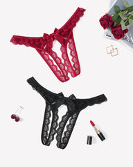 Low Rise Briefs Floral Lace Thong