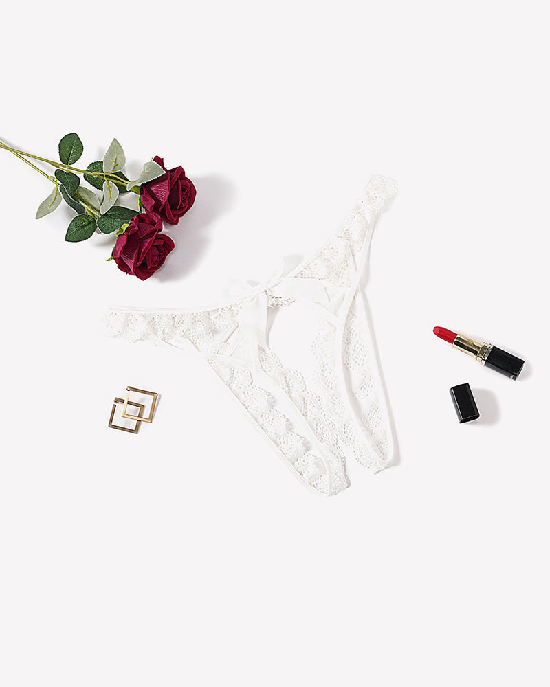 Low Rise Briefs Floral Lace Thong