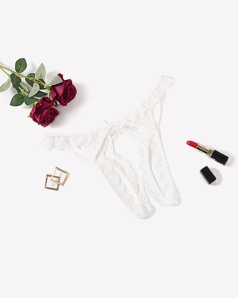 Low Rise Briefs Floral Lace Thong