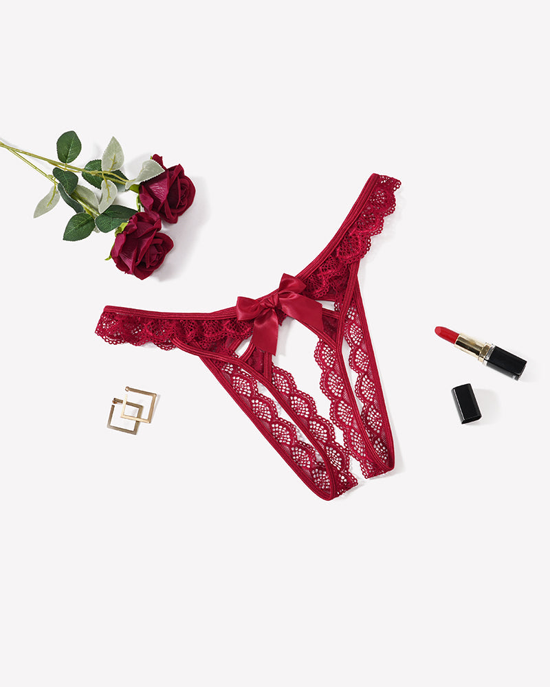 Low Rise Briefs Floral Lace Thong