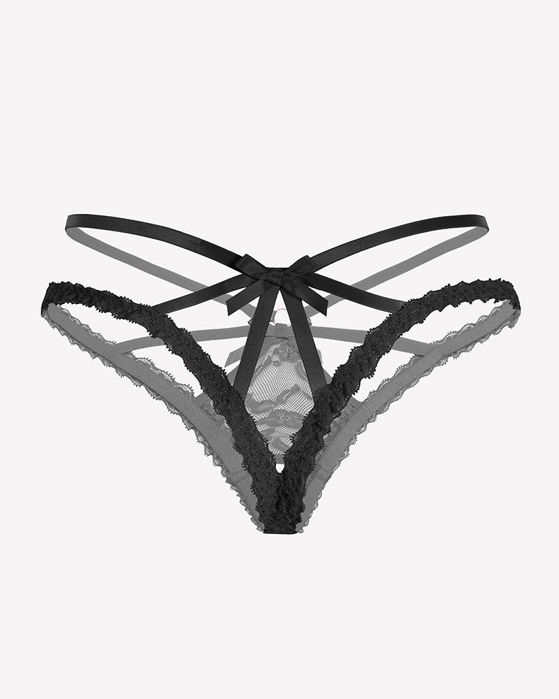 Lace Panties Briefs Criss Cross Underwear