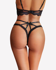 Lace Panties Briefs Criss Cross Underwear