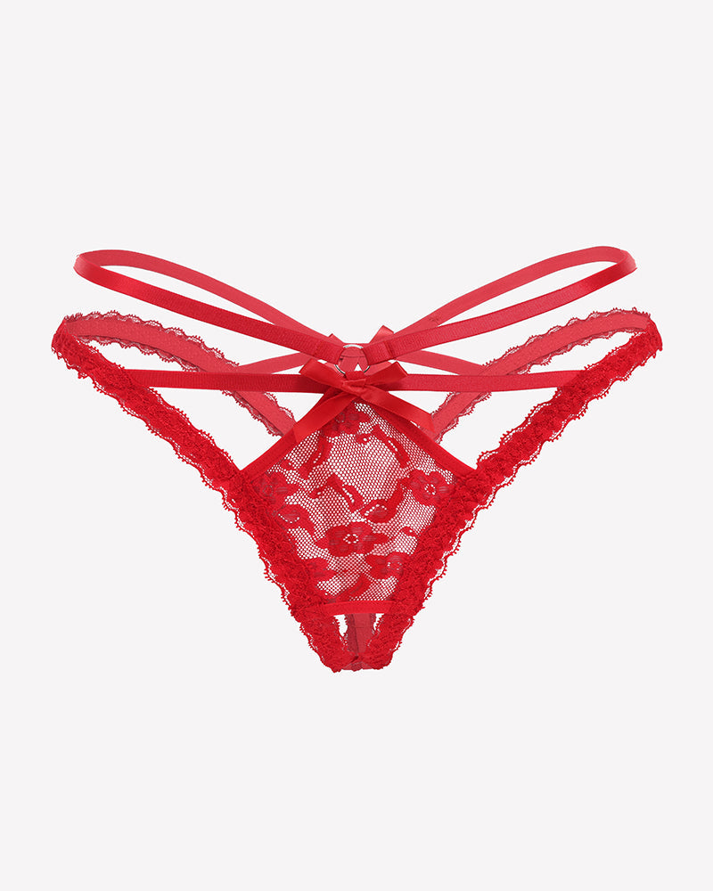 Lace Panties Briefs Criss Cross Underwear