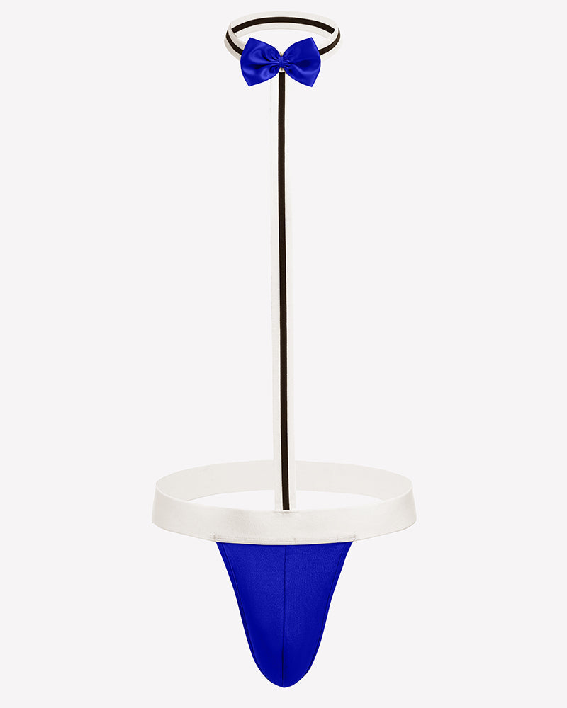 Men's Mankini Thong with Bow Tie, Low Rise