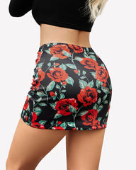 Mini Skirts Adjust Sexy Ruched Short Skirt