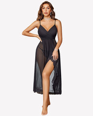 Faux Wrap V Neck Ruffle Hem Midi Dress