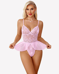 Lace Bodysuit One Piece Mini Babydoll