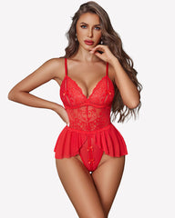 Lace Bodysuit One Piece Mini Babydoll