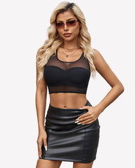 Mesh Top Camisole Tank Top y2k Undershirts