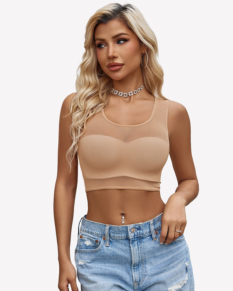 Mesh Top Camisole Tank Top y2k Undershirts