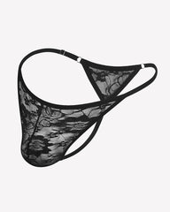 Men's Lace Thong Underwear Low Rise T-Back G-String