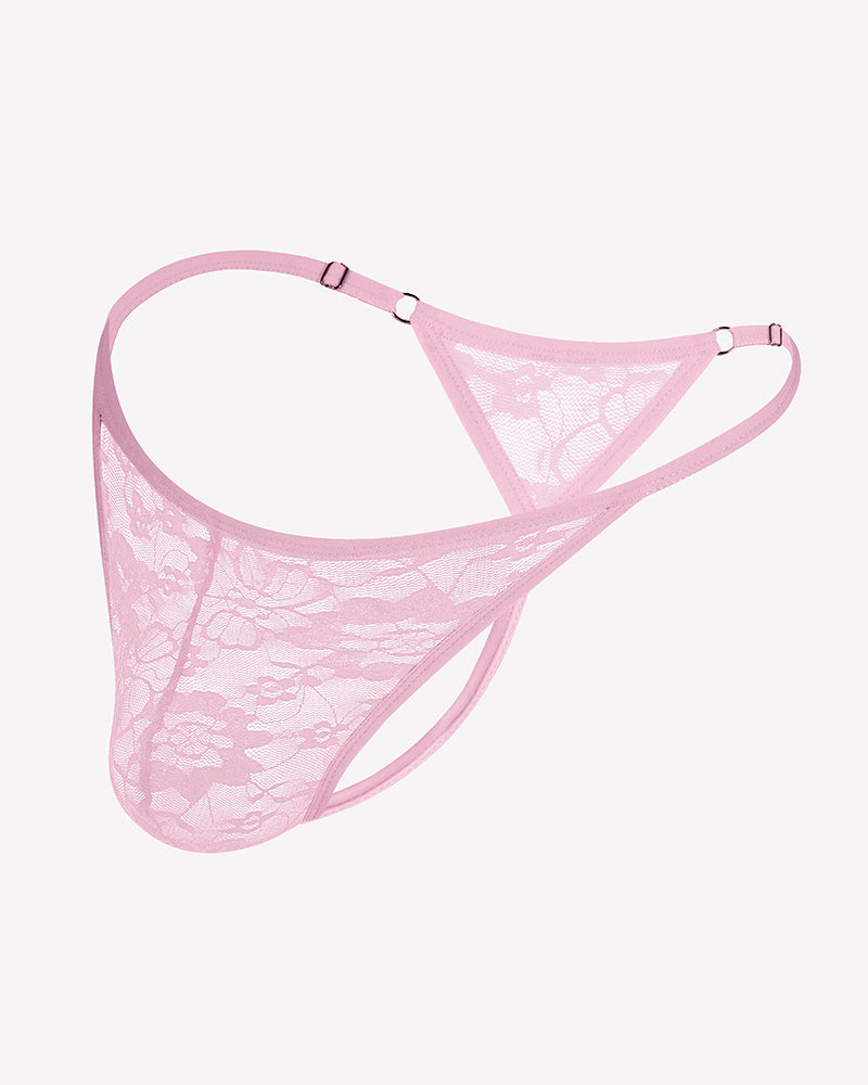 Men's Lace Thong Underwear Low Rise T-Back G-String
