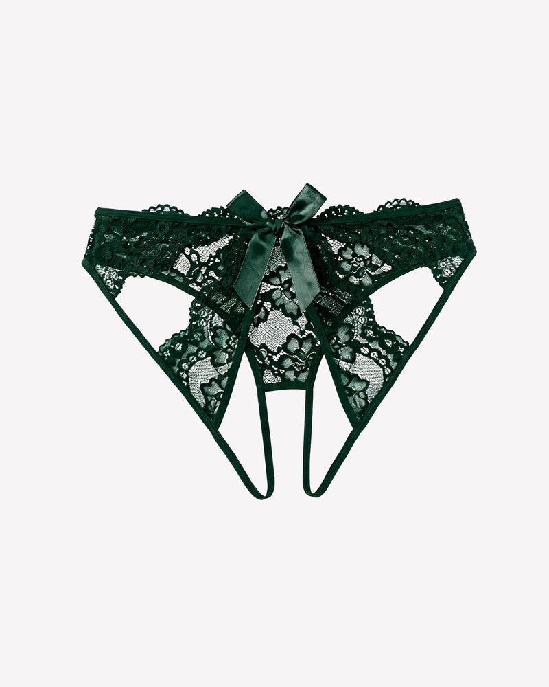 Lace Cutout Cheeky Panty Cute Bow Back Hipster Underwear