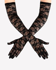 Long Lace Gloves Elbow Length Opera Gloves