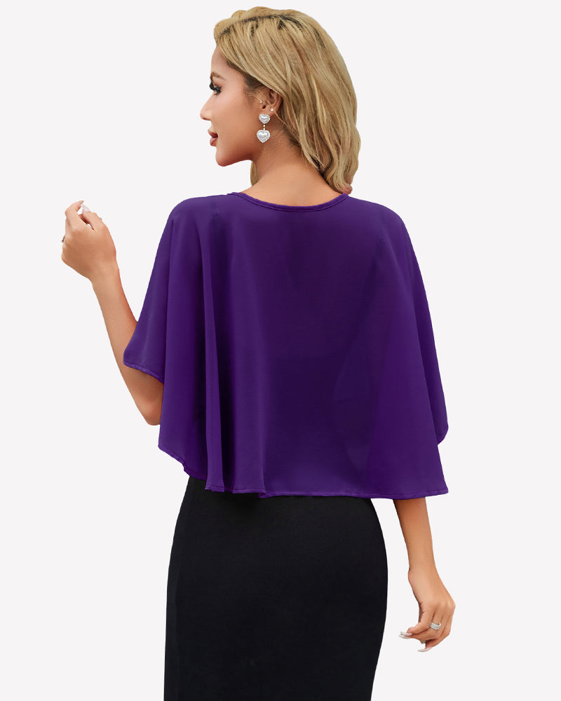 Women's Chiffon Shawl Wrap ¡§C Evening Wedding Cape Bolero Cover Up