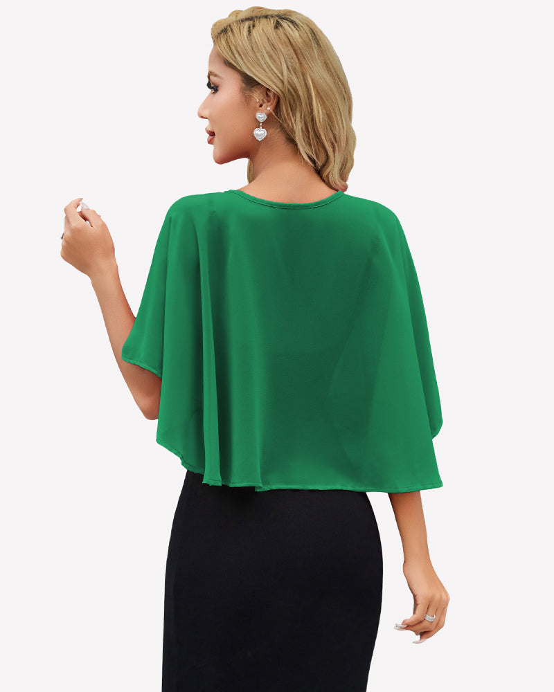 Women's Chiffon Shawl Wrap ¡§C Evening Wedding Cape Bolero Cover Up
