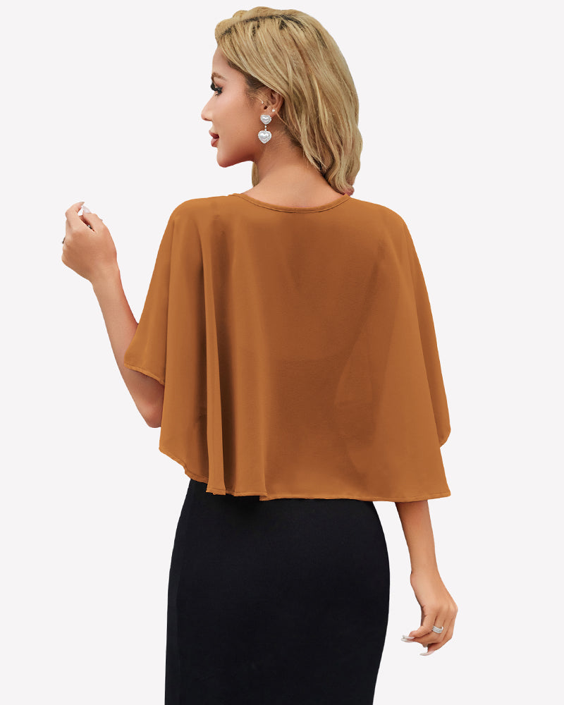 Women's Chiffon Shawl Wrap ¡§C Evening Wedding Cape Bolero Cover Up