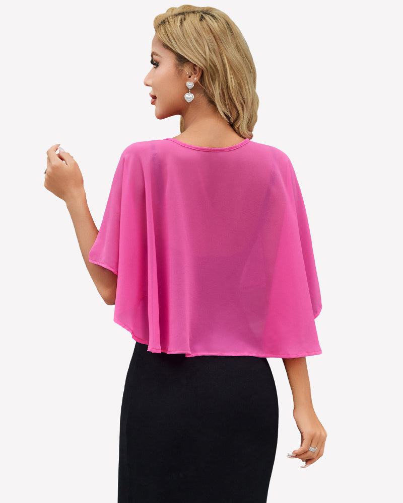 Women's Chiffon Shawl Wrap ¡§C Evening Wedding Cape Bolero Cover Up