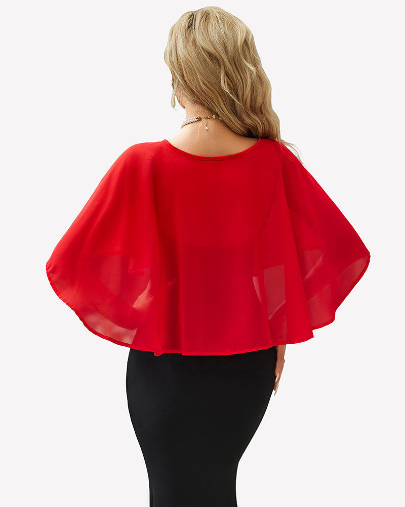 Women's Chiffon Shawl Wrap ¡§C Evening Wedding Cape Bolero Cover Up