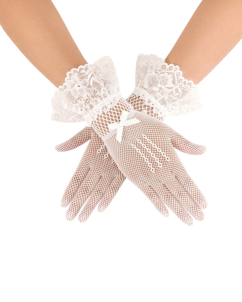 Vintage Lace Mesh Short Gloves