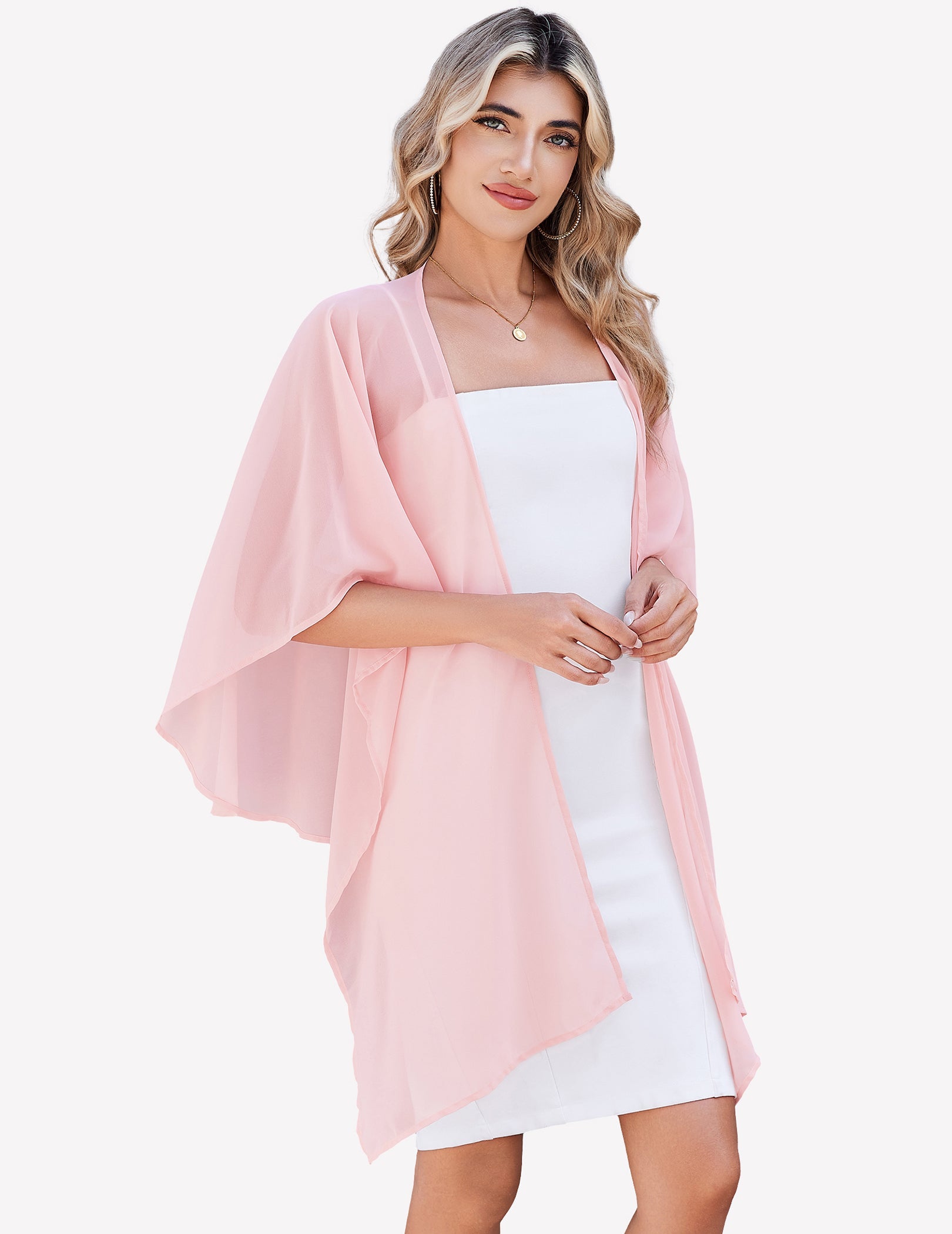 Sheer Chiffon Shawl Wrap ¡§C Elegant Scarf Cover Up
