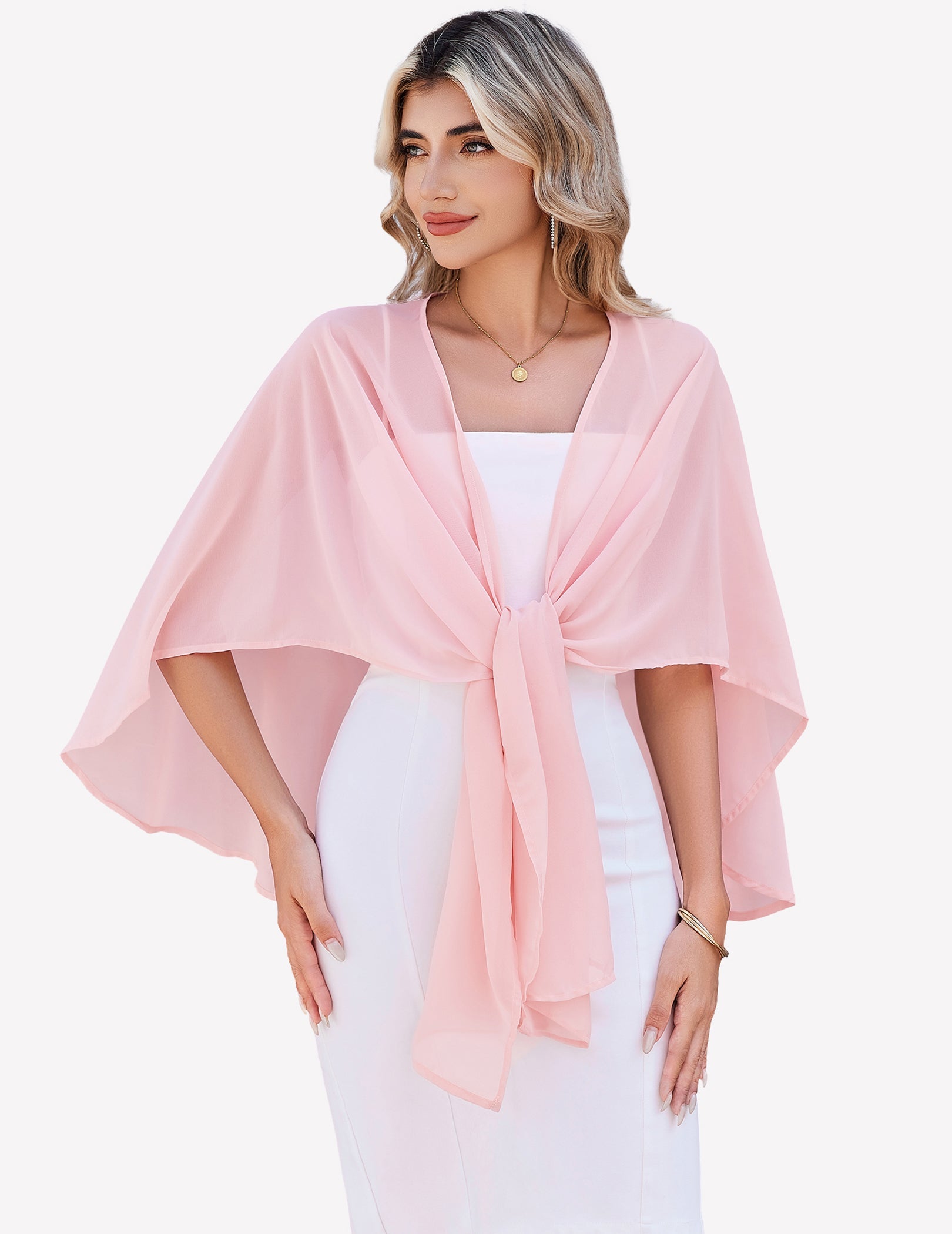 Sheer Chiffon Shawl Wrap ¡§C Elegant Scarf Cover Up