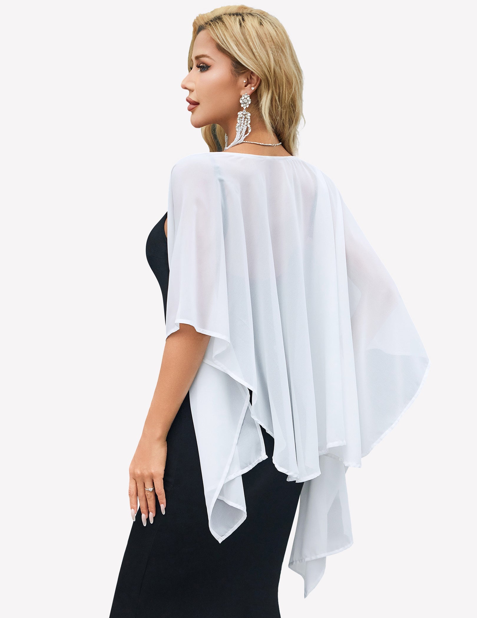 Sheer Chiffon Shawl Wrap ¡§C Elegant Scarf Cover Up