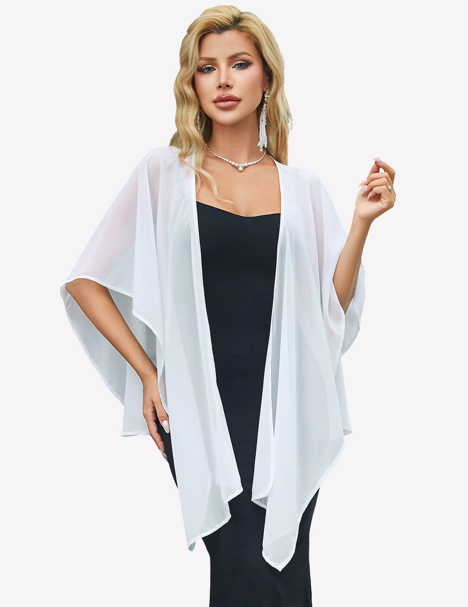 Sheer Chiffon Shawl Wrap ¡§C Elegant Scarf Cover Up