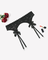 Lace Garter Belt 4-Strap Suspender Belt