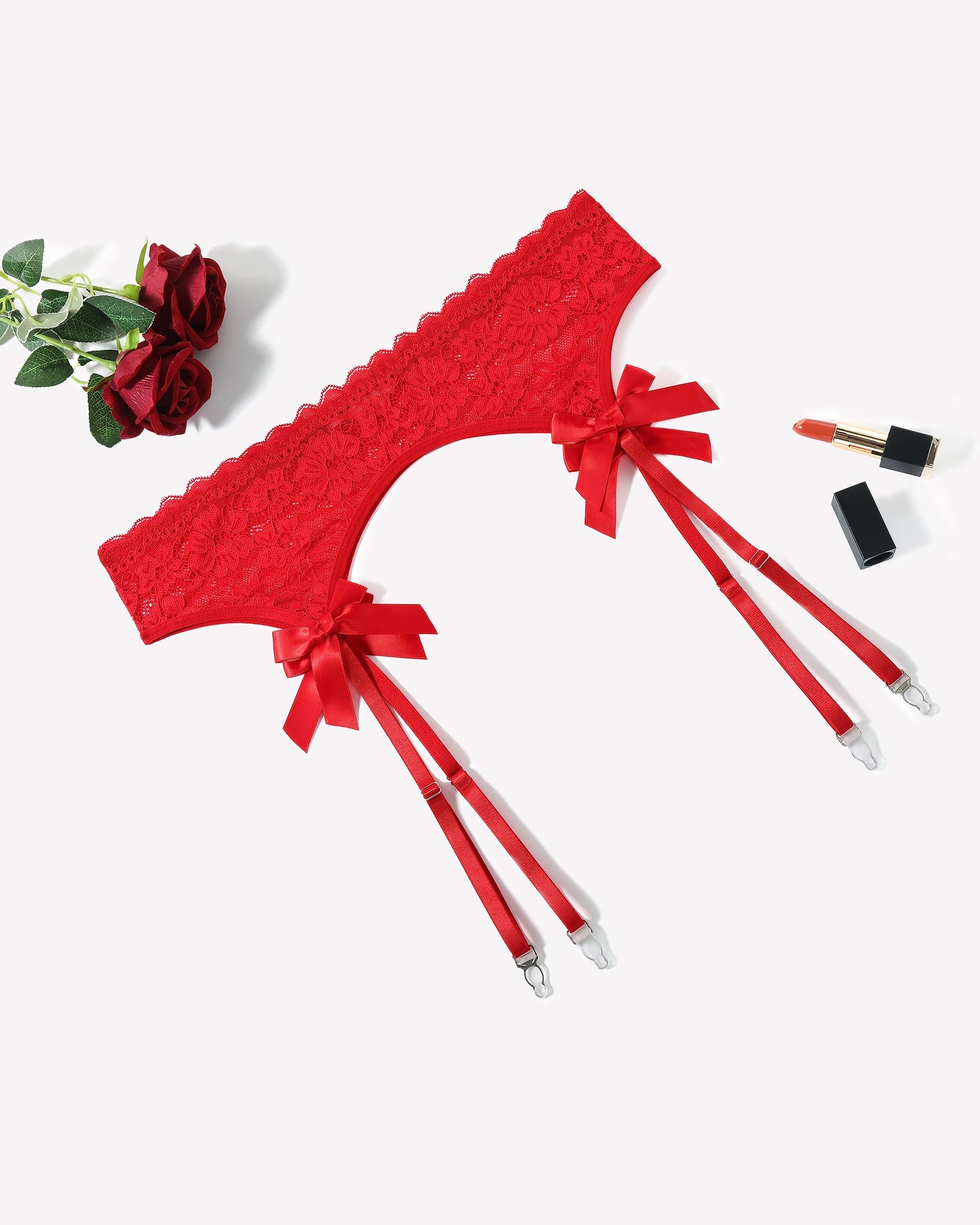 Lace Garter Belt 4-Strap Suspender Belt