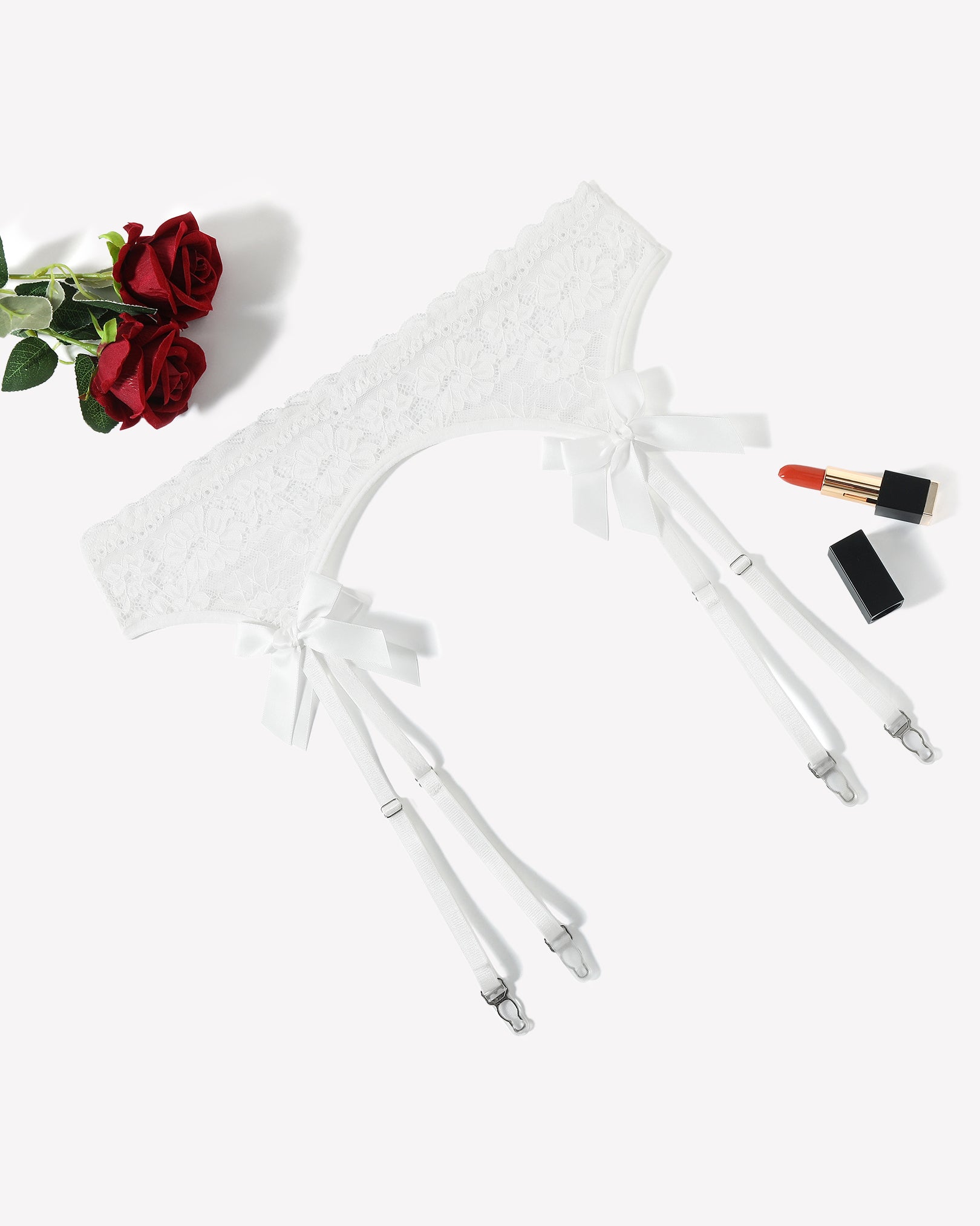 Lace Garter Belt 4-Strap Suspender Belt