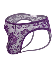 Men's Sheer Lace Rose Brief Underwear