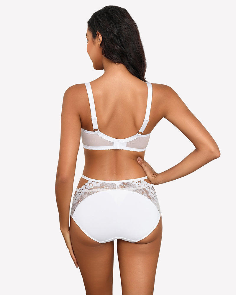 Lace Bra Full Coverage Mesh Bra