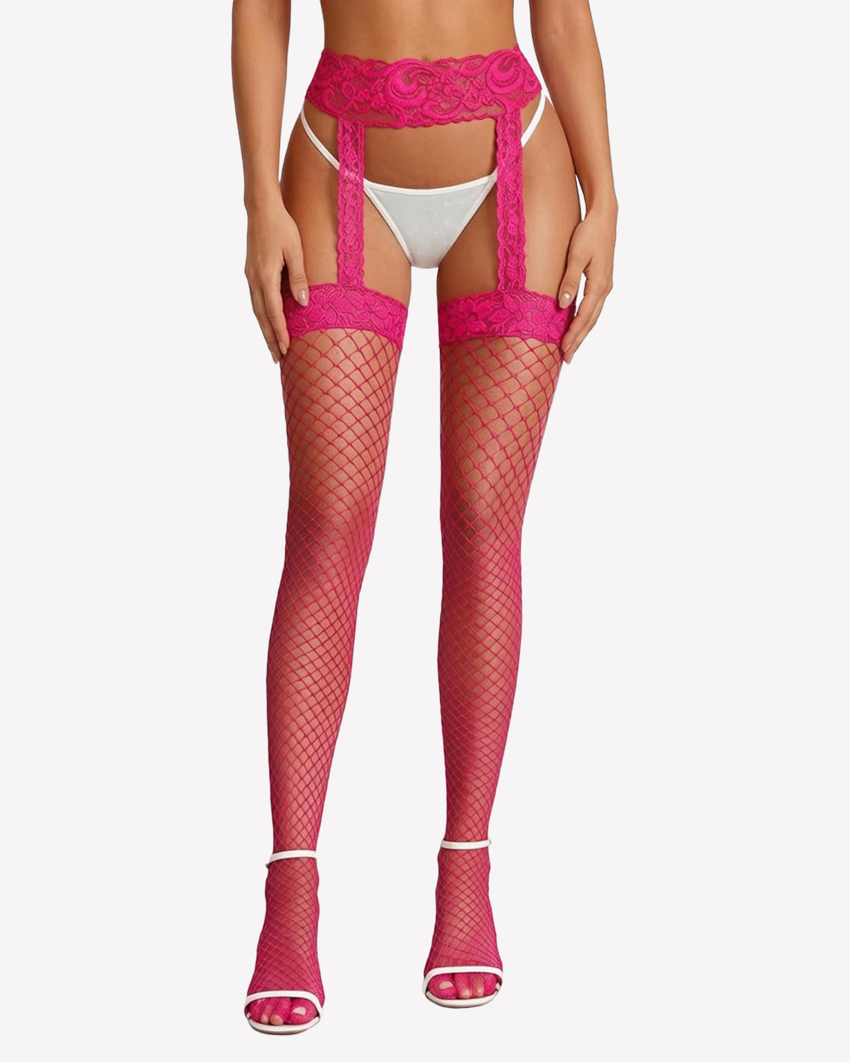 Fishnet Stockings Lace Pantyhose Thigh High Garter Stockings