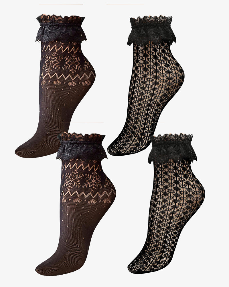 Lace Ruffle Frilly Socks Princess Lace Ankle Socks