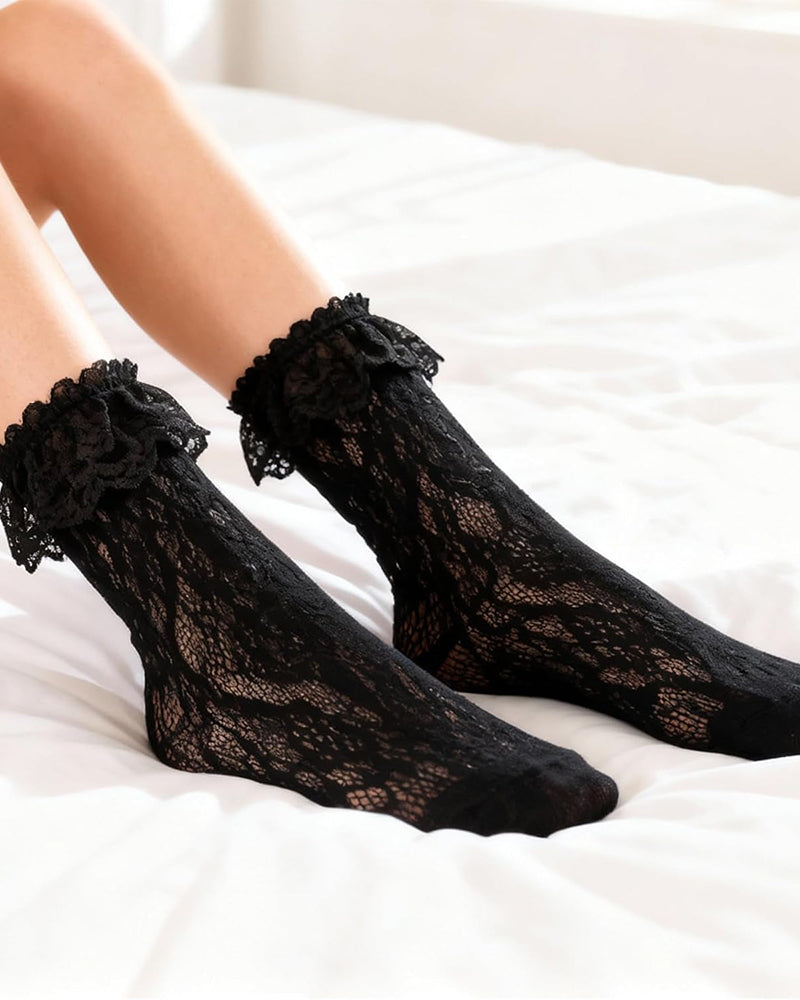Ruffle Cuff Lace Anklet Socks