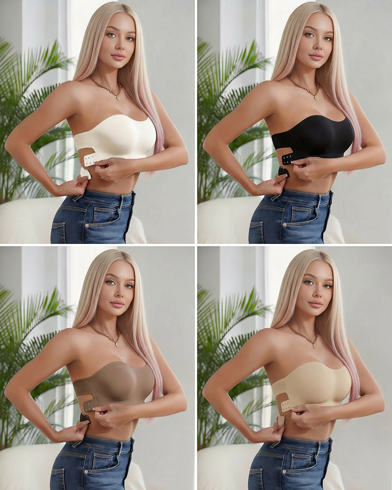 Sexy Strapless Seamless Crisscross Bandeau Bra