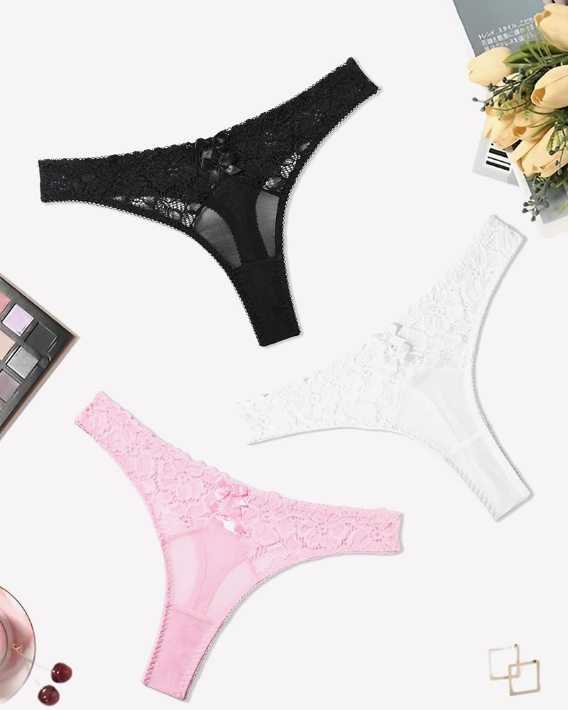 Lace Thongs Low Waist Cheeky Panties