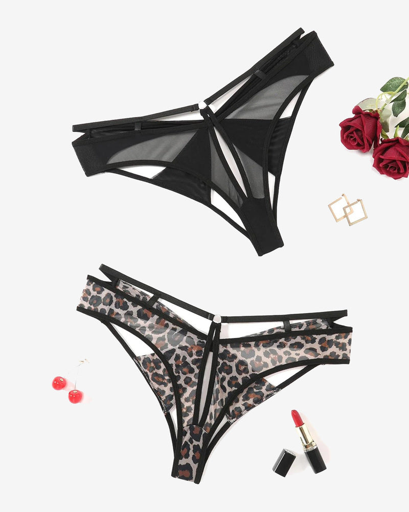 Mesh Cheeky Panty Low Rise Bow Back Hipster