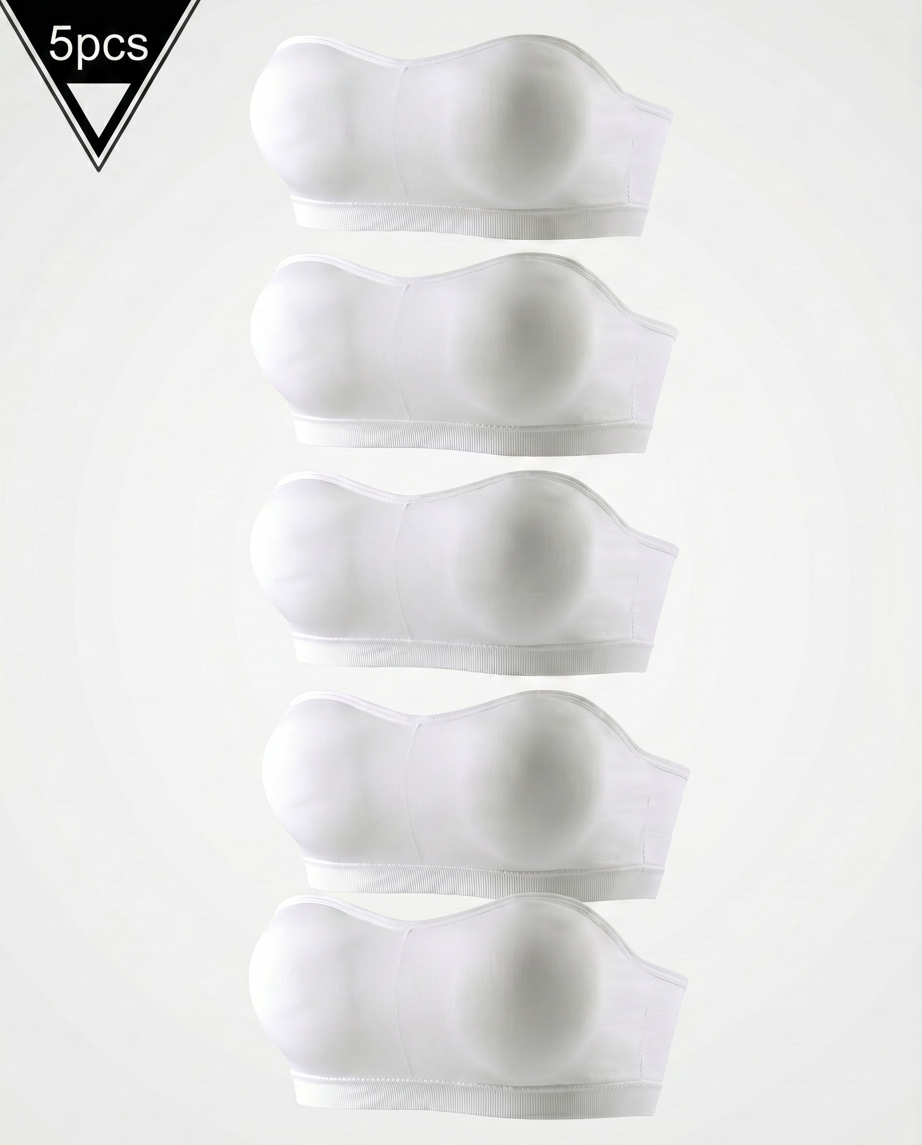 Strapless Side Hook Bandeau Bra Seamless Padded Tube Bra