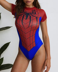 Spider Logo Short Sleeve Bodysuit