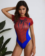 Spider Logo Short Sleeve Bodysuit