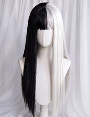 Extra Long Straight Sleek Bangs Wig